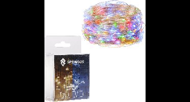 Springos Kerstverlichting | 4.9 m | Batterij | 50 LED | Multicolor