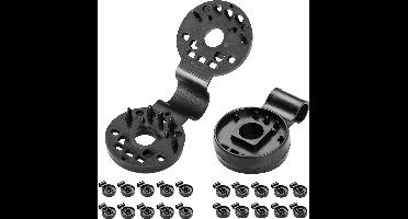 Set van 20 Bevestigingsclips – Zeildoek Windscherm - Zwart