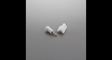 Afsluit cover / Poortbeschermer voor USB-C en 3,5mm Jack poort / wit