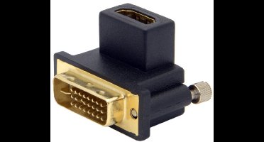 DVI-D Dual Link (m) - HDMI (v) adapter / haaks naar boven