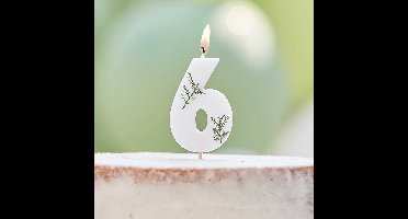 RIETHMULLER - Cijferkaars met natuurlijke bladeren voor verjaardag