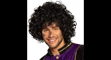 Pruik Piet Krul Zwart Volwassen