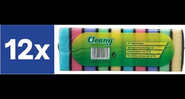 Cleany Schuurspons (Voordeelverpakking) - 12 x 10 Sponsjes