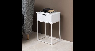 Bendt Nachtkastje 'Nathan' met 1 lade, kleur Wit