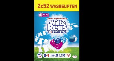 Witte Reus Power Caps Wascapsules - Wasmiddel Capsules - Voordeelverpakking - 2x52 wasbeurten