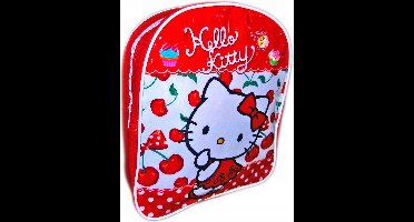 Hello Kitty Cherry Rugzak | Schooltas voor Kinderen - Mochila 28 x 23 x 8 cm - Rood