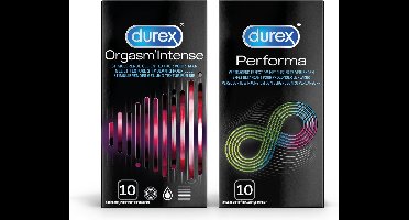 Durex - 20 stuks Condooms - Orgasm Intense 1x10 stuks - Performa 1x10 stuks - Voordeelverpakking