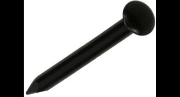 Muur Spijker zwart. 2.0 x 25 mm 60 gram bol kop. voor steen en beton. Homefix.