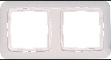 Wandcontactdoos Kopp 404217068 2-voudig Afdekking Rivo Zuiver wit (RAL 9010)