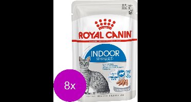 Royal Canin Indoor In Gravy - Kattenvoer - 8 x 12x85 g Bonuspack