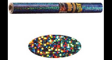 Holografisch papier 310/12 40cm. x 1 mtr. silver dots