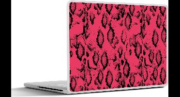 Laptop sticker - 11.6 inch - Slangenprint - Roze - Zwart - 30x21cm - Laptopstickers - Laptop skin - Cover