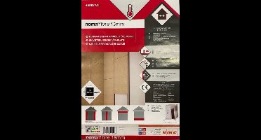 NMC Noma Fibre 15 mm - Natuurlijke ecologische isolatie - pakket van 4 platen 1.20 m x 0.60 m x 15 mm