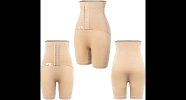 Wondermom Postpartum Belly Binder Shorts - [Shapewear] - [Sluitlaken] - [Buikband na bevalling] - beige - Maat L