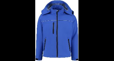 EM Workwear Softshell Jas - Korenblauw - Maat 7XL - Fleece binnenvoering
