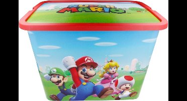 Stor Opbergbox Super Mario 23 Liter Groen/blauw/rood