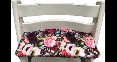 Gecoat zitkussen voor de Tripp Trapp kinderstoel van Stokke - Pioenroos