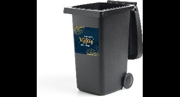 Container sticker Gefeliciteerd vijftig jaar getrouwd - Quotes - Trouwen - Goud - Spreuken - 40x40 cm - Kliko sticker