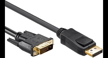 DisplayPort naar DVI kabel - Verguld - 0.5 meter - Allteq
