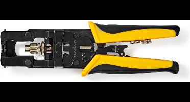 Nedis Antennekabel Installatiegereedschap - Krimptang - Geel / Zwart - ABS / Staal