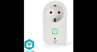 SmartLife Slimme Stekker - Wi-Fi - Energiemeter - 3680 W - Randaarde stekker / Type F (CEE 7/7) - -20 - 50 °C - Android / IOS - Wit