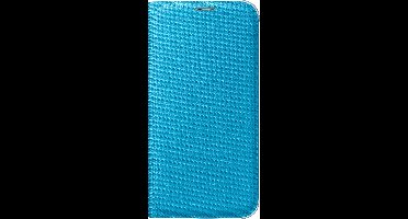 Samsung flip case - stof - blauw - Samsung G920 Galaxy S6