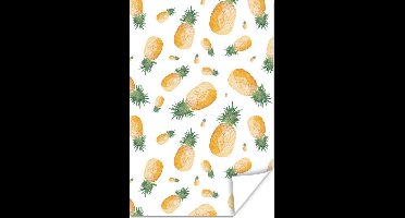 Poster Ananassen - Aquarelverf - Patronen - 20x30 cm