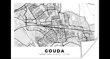 Poster Kaart - Gouda - Nederland - 30x20 cm