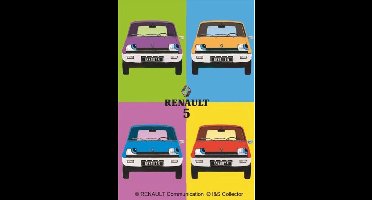 metalen wandbord Renault 5 pop art 20 x 30 cm