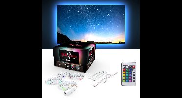 B.K.LICHT - LED Strip - 2 meter - met RGB - Auto USB - met afstandsbediening - zelfklevend - voor TV/PC - gaming accesoires