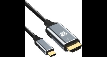 USB C naar HDMI kabel | 4K@60Hz | 2 meter | Zilver | Allteq