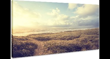 Schilderij -Dromerig strand, Noordzee, 3 maten, wanddecoratie