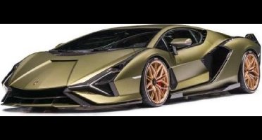 Lamborghini Sián FKP 37 (Groen) (20 cm) 1/24 Bburago  - Model auto - Schaalmodel - Modelauto - Miniatuur autos