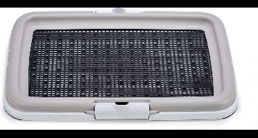 Stefanplast Hondentoilet 60 X 40 X 4 Cm Rubber Grijs/zwart