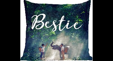 Sierkussens - Kussentjes Woonkamer - 45x45 cm - Bestie - Spreuken - Quotes