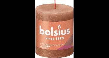 Bolsius Stompkaars Rusty Pink Ø68 mm - Hoogte 8 cm - Roze/Bruin - 35 Branduren