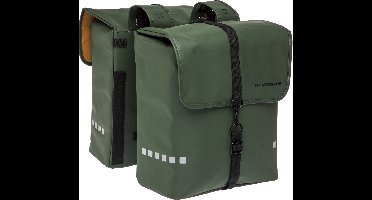 New Looxs Odense Double - Dubbele Fietstas - Geschikt voor Electrische Fietsen - Waterafstotend Polyester - 39 Liter - Groen