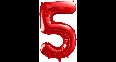 Cijfer 5 (86 cm) - Rood