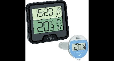 TFA Dostmann Marbella Zwembadthermometer Zwart