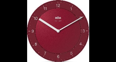 Braun BC06R-DCF - Wandklok - Analoog - Radiogestuurde tijdsaanduiding - Rood