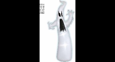 Opblaasbaar en lichtgevend spook decoratie - Feestdecoratievoorwerp