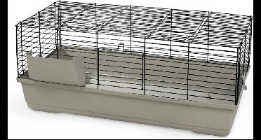 Beeztees Baldo - Konijnenkooi - Kooi Knaagdieren - Mokka - 120x59x46 cm