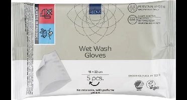 Abena Vochtige Washandjes Wegwerp - Geparfumeerd - 5 washandjes - Wassen en opfrissen zonder water en zeep - Droogt Snel, geen Handdoek Nodig - Opwarmbaar in de Magnetron - Perfect voor Thuis en Onderweg