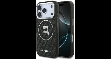 Karl Lagerfeld telefoonhoesje voor iPhone 17 Pro - IML Karl Head Logo - Magsafe - Zwart