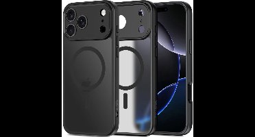 Tech-Protect Backcover - Hoesje Geschikt voor Magsafe iPohone 17 Pro - Mat Zwart Transparant