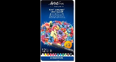 STAEDTLER - Artist Series - Mars® Lumograph® colour aquarell 104 - Metalen set met 12 kleuren