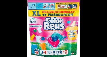 Color Reus 3+1 Power Caps - Wascapsules Wasmiddel - Gekleurde Was - 45 Wasbeurten