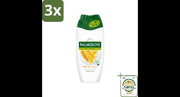 3 x Palmolive Naturals - Douchecrème - Honing & Melk - Hydraterende Melk - 250 ml - Grootverpakking - Douchegel Honing En Melk - Hydraterende Douchegel - Honing En Melk Douchegel - Douchegel Voor Gevoelige Huid - Natuurlijke Douchegel