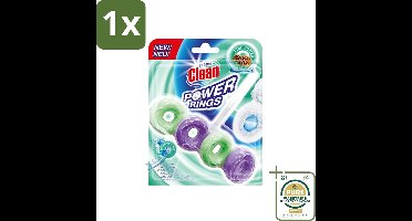 1 x At Home - Clean - Toiletblok - Power Rings - Pine Power - Extra Sterk - 1 Blok- Toiletblok - Toilet Reinigen - Frisse Geur - Dennen Geur - Toilet Schoon