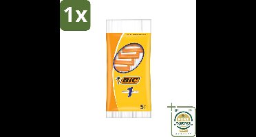 1 x Bic - Scheermesjes - Enkel Mesje - Wegwerpmesjes - 5 Scheermesjes- BIC 1 Wegwerpscheermesje - Wegwerpscheermesje - Scheermesje - Enkel Mesje - Klassiek Scheermesje